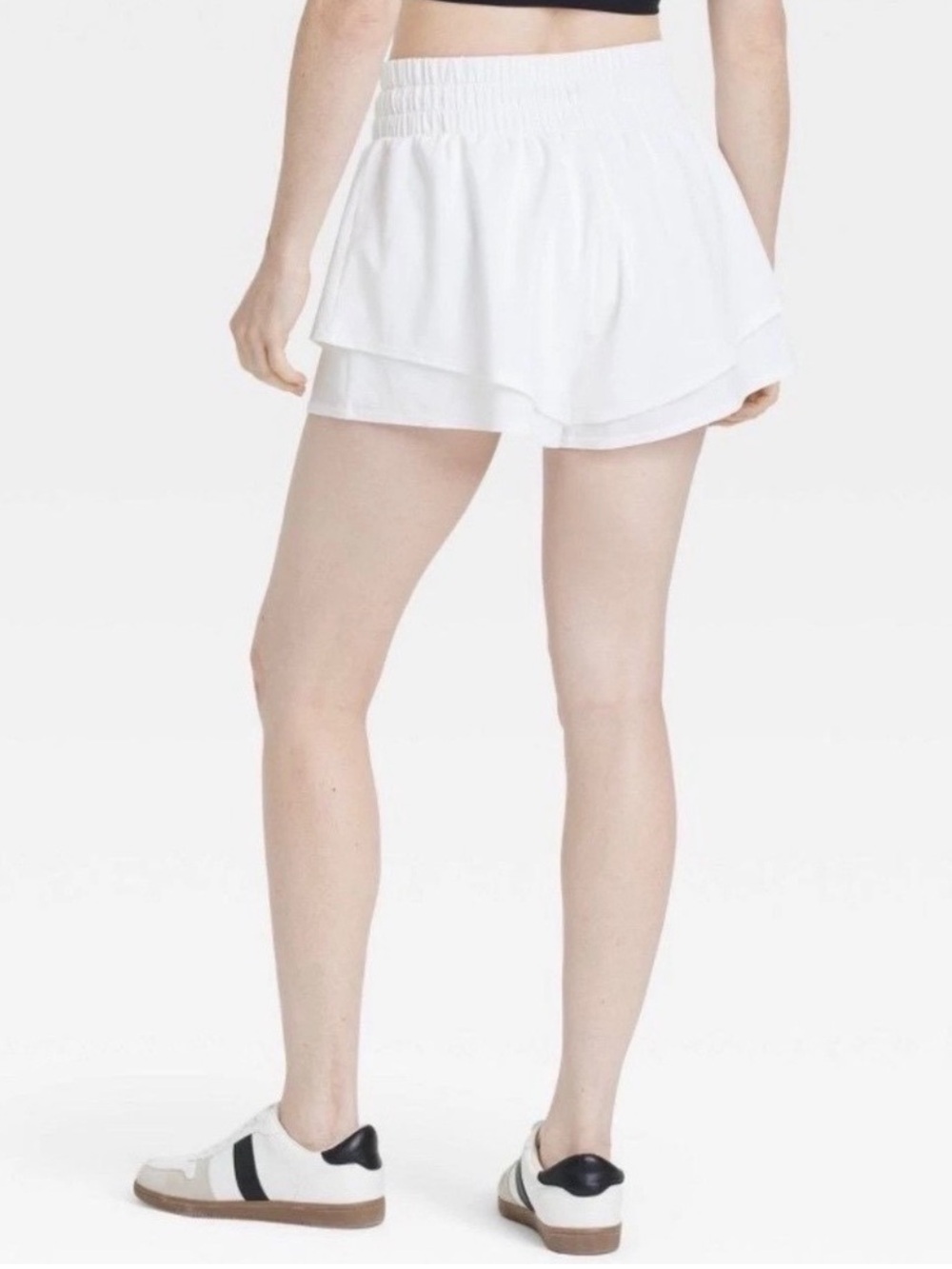 JoyLab White Layered Active Ruffle Shorts - Picture 2 of 4